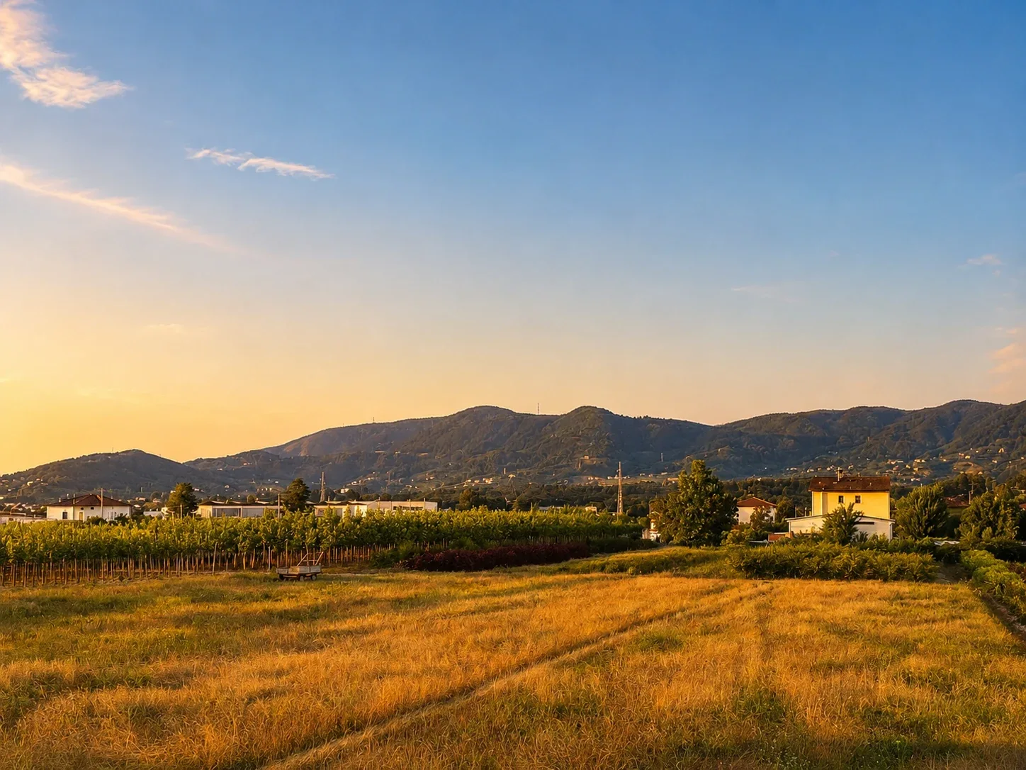Paesaggio rurale e colline vicino Casa Galigana
